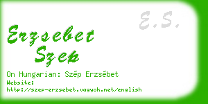 erzsebet szep business card